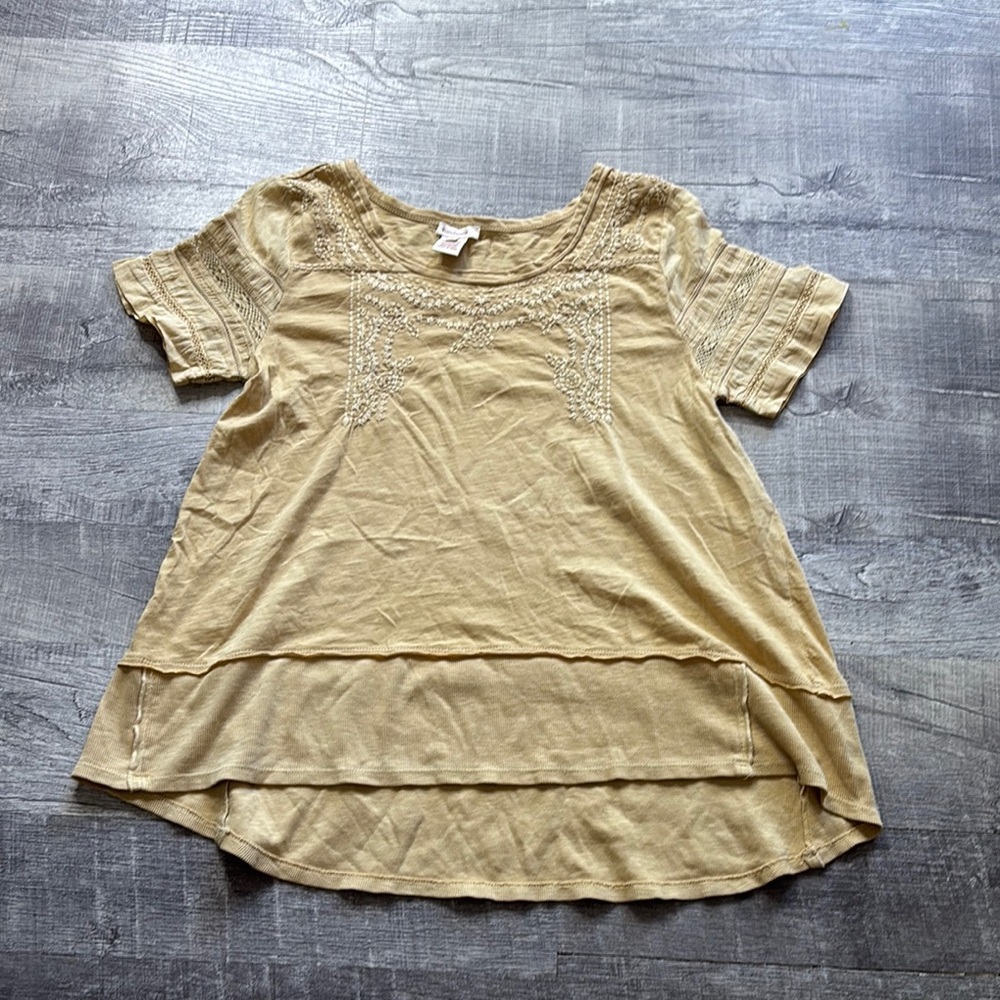 Sundance Embroidered Short Sleeve Blouse